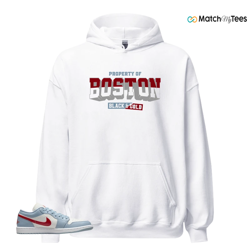 NIKE AIR JORDAN 1 LOW BLUE DUNE RED WMNS SNEAKER Matching Tees Hoodie for Men