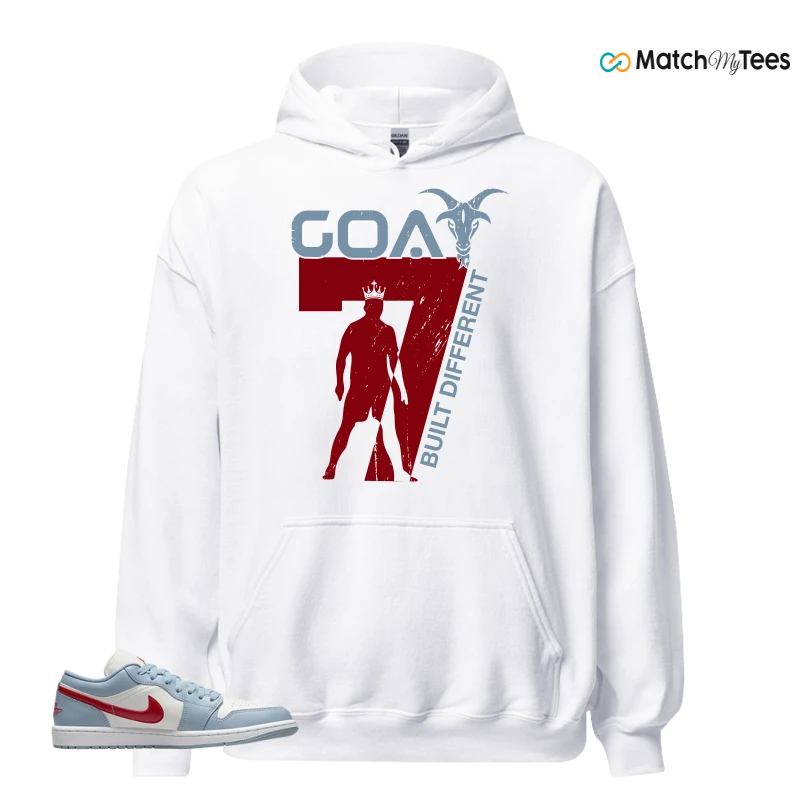NIKE AIR JORDAN 1 LOW BLUE DUNE RED WMNS SNEAKER Matching Tees hoodie