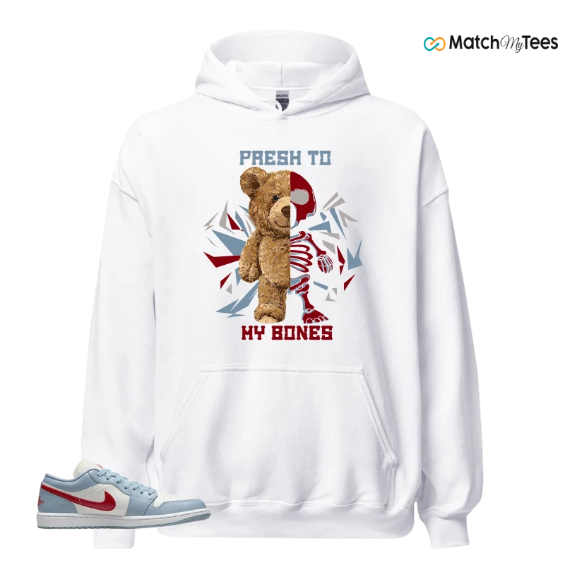 NIKE AIR JORDAN 1 LOW BLUE DUNE RED WMNS SNEAKER Matching Tees hoodie