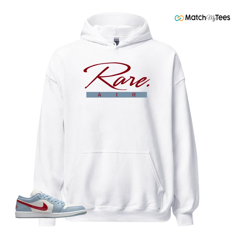 NIKE AIR JORDAN 1 LOW BLUE DUNE RED WMNS SNEAKER Matching Tees hoodie