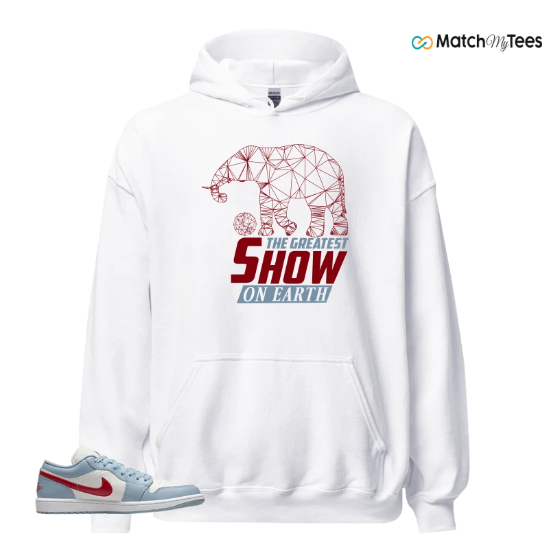 NIKE AIR JORDAN 1 LOW BLUE DUNE RED WMNS SNEAKER Matching Tees hoodie