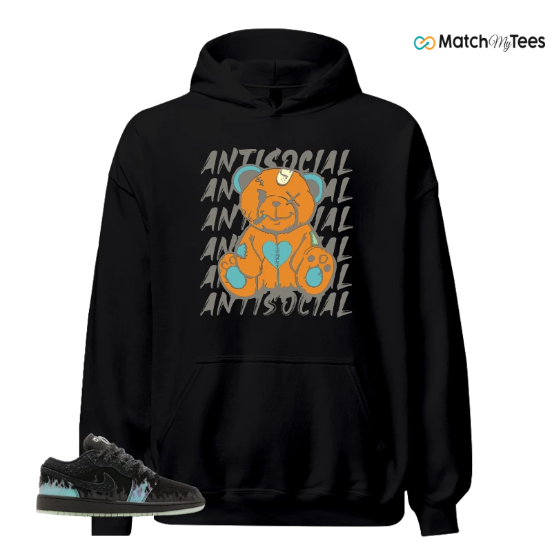 NIKE AIR JORDAN 1 LOW HALLOWEEN BLACK CAT SNEAKER Matching Tees hoodie