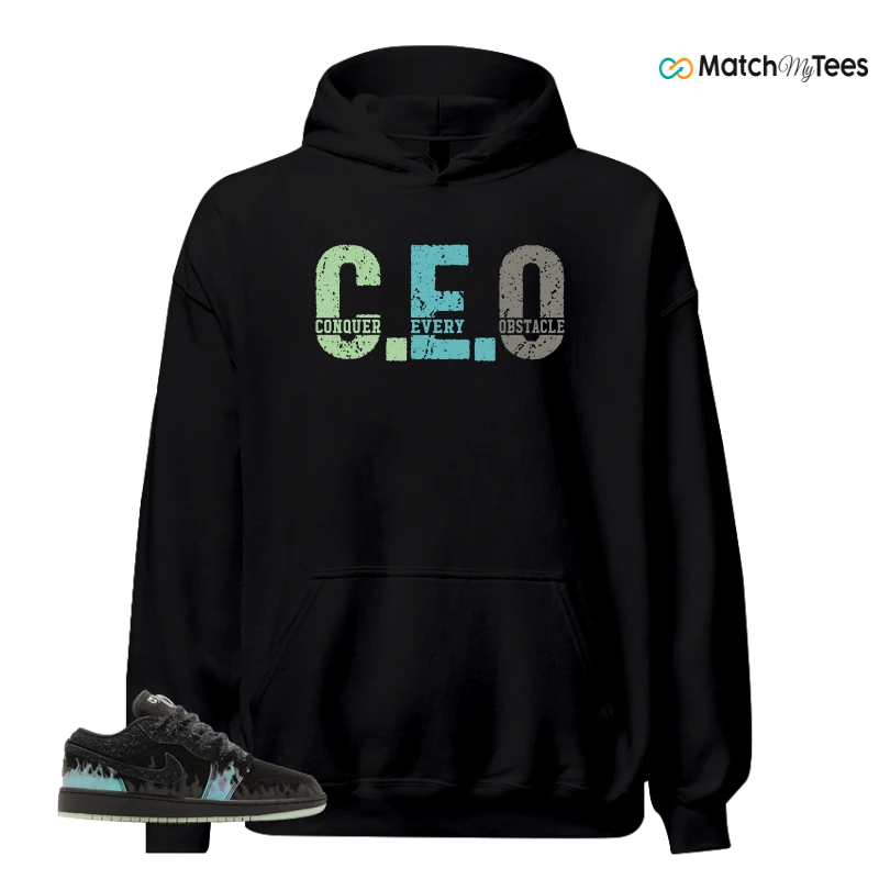 NIKE AIR JORDAN 1 LOW HALLOWEEN BLACK CAT SNEAKER Matching Tees hoodie