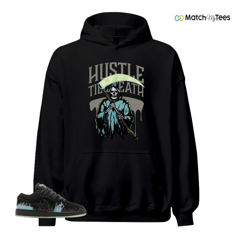 NIKE AIR JORDAN 1 LOW HALLOWEEN BLACK CAT SNEAKER Matching Tees hoodie
