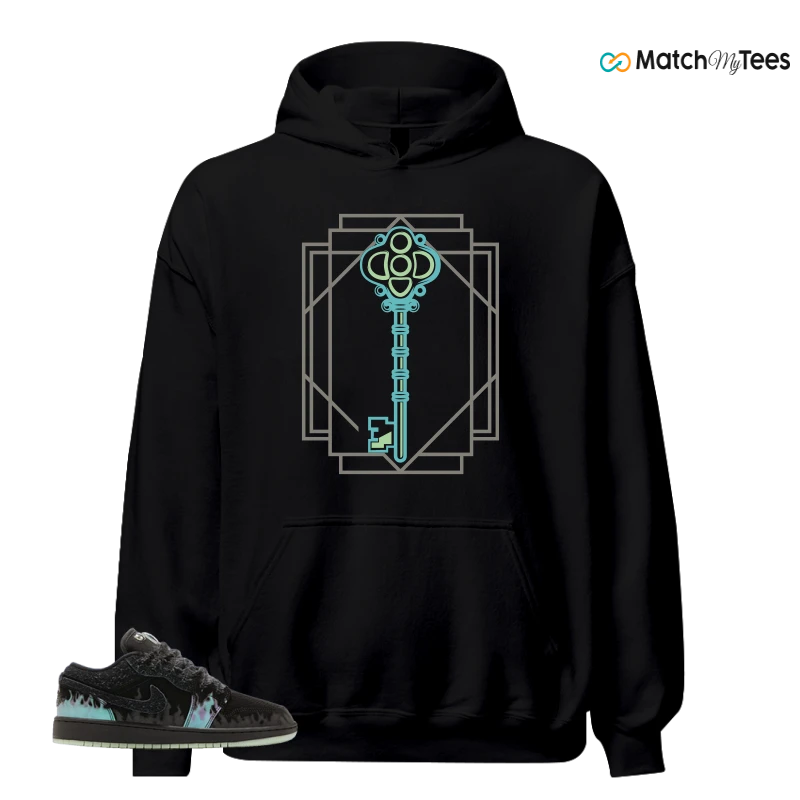 NIKE AIR JORDAN 1 LOW HALLOWEEN BLACK CAT SNEAKER Matching Tees hoodie