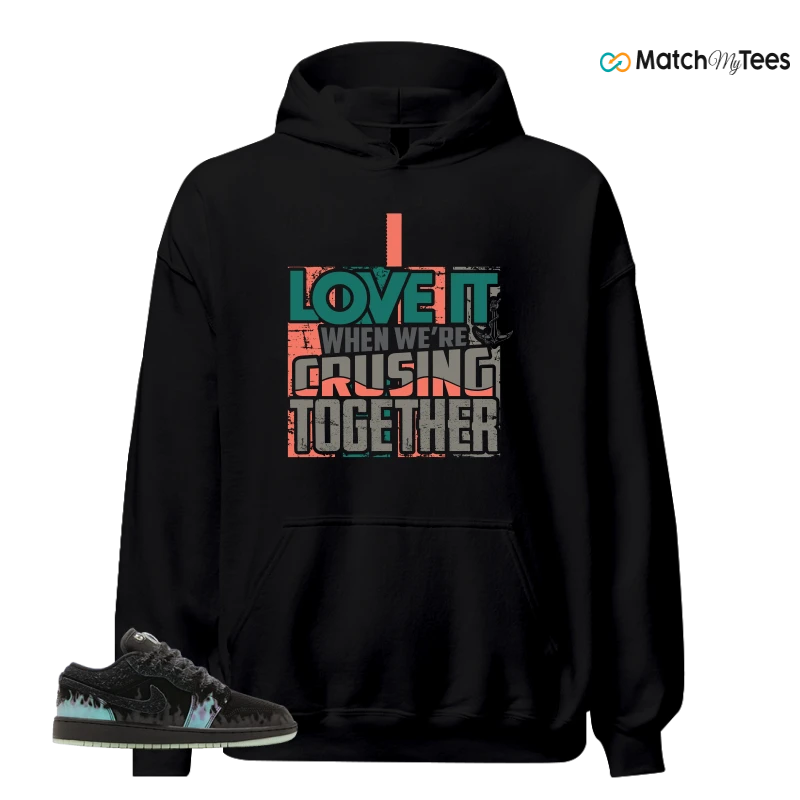 NIKE AIR JORDAN 1 LOW HALLOWEEN BLACK CAT SNEAKER Matching Tees Hoodie for Men