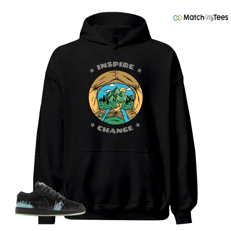 NIKE AIR JORDAN 1 LOW HALLOWEEN BLACK CAT SNEAKER Matching Tees hoodie