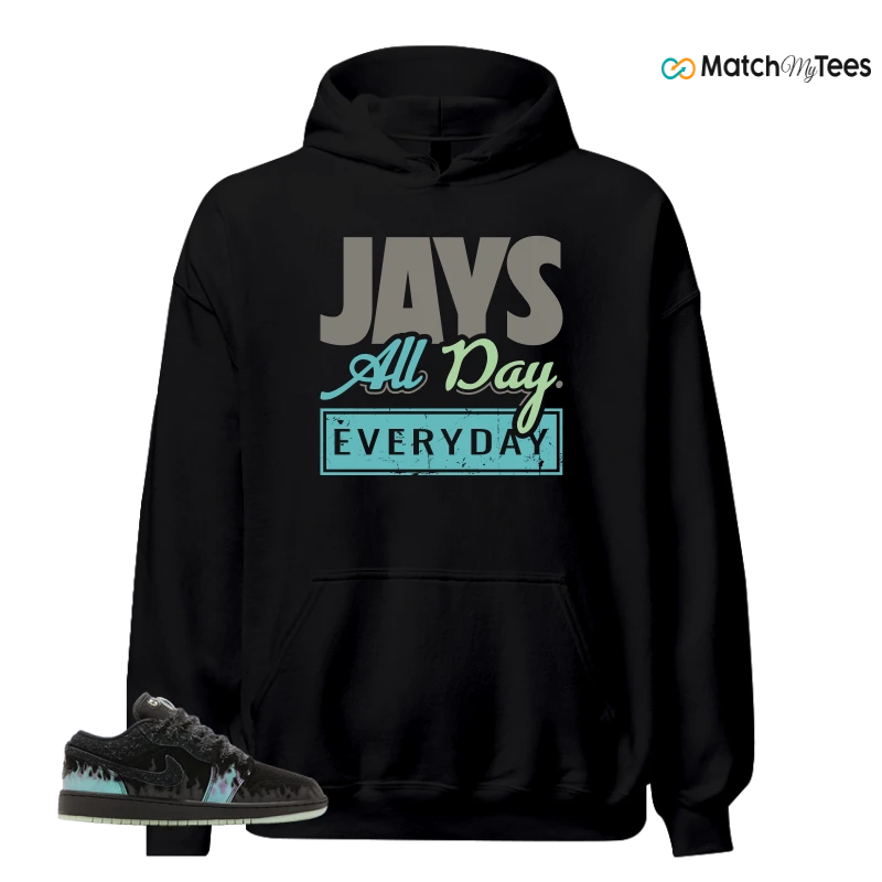 NIKE AIR JORDAN 1 LOW HALLOWEEN BLACK CAT SNEAKER Matching Tees hoodie