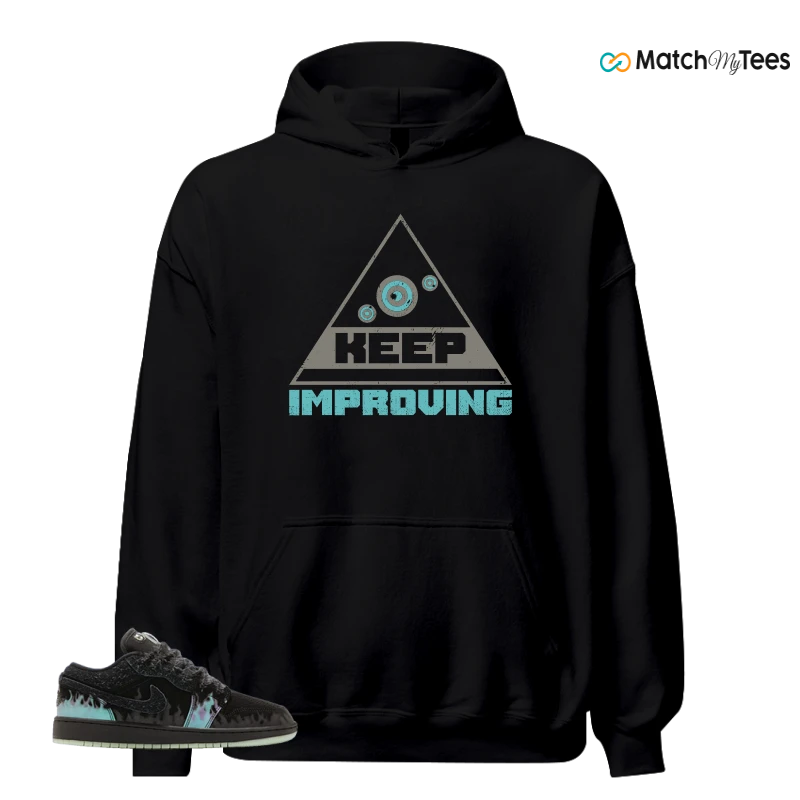 NIKE AIR JORDAN 1 LOW HALLOWEEN BLACK CAT SNEAKER Matching Tees hoodie