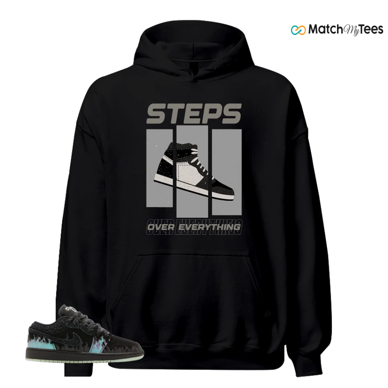 NIKE AIR JORDAN 1 LOW HALLOWEEN BLACK CAT SNEAKER Matching Tees hoodie