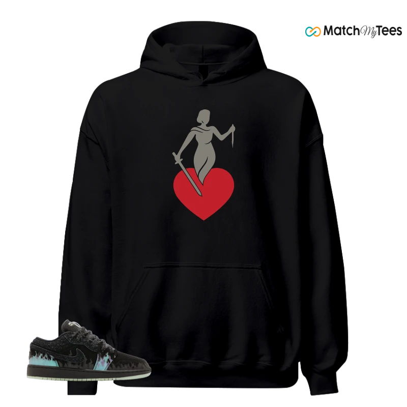 NIKE AIR JORDAN 1 LOW HALLOWEEN BLACK CAT SNEAKER Matching Tees hoodie
