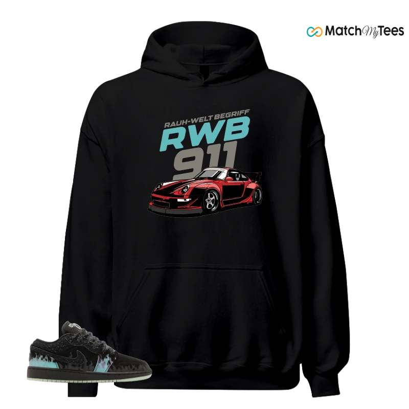 NIKE AIR JORDAN 1 LOW HALLOWEEN BLACK CAT SNEAKER Matching Tees hoodie