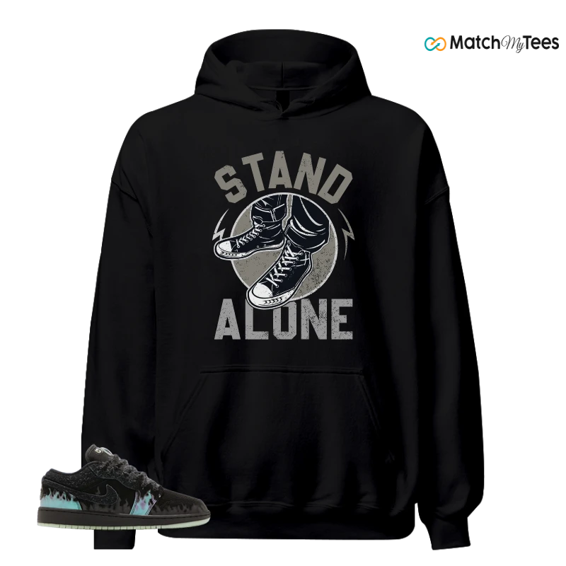 NIKE AIR JORDAN 1 LOW HALLOWEEN BLACK CAT SNEAKER Matching Tees hoodie