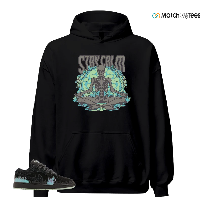 NIKE AIR JORDAN 1 LOW HALLOWEEN BLACK CAT SNEAKER Matching Tees hoodie