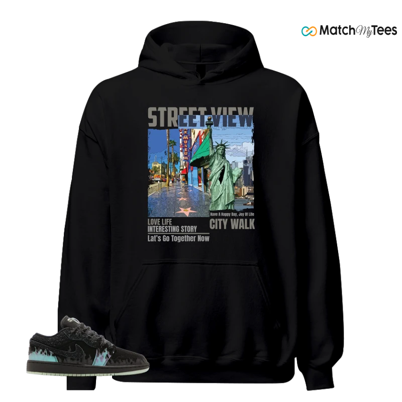 NIKE AIR JORDAN 1 LOW HALLOWEEN BLACK CAT SNEAKER Matching Tees hoodie