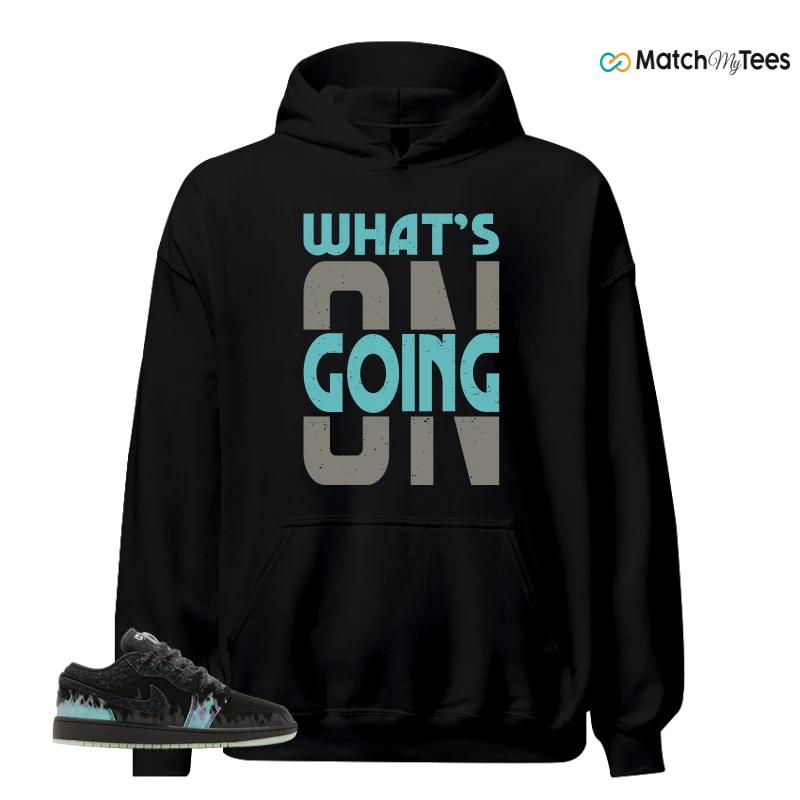 NIKE AIR JORDAN 1 LOW HALLOWEEN BLACK CAT SNEAKER Matching Tees hoodie