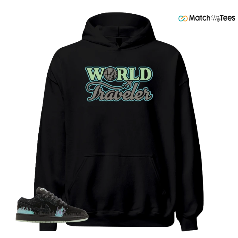 NIKE AIR JORDAN 1 LOW HALLOWEEN BLACK CAT SNEAKER Matching Tees hoodie