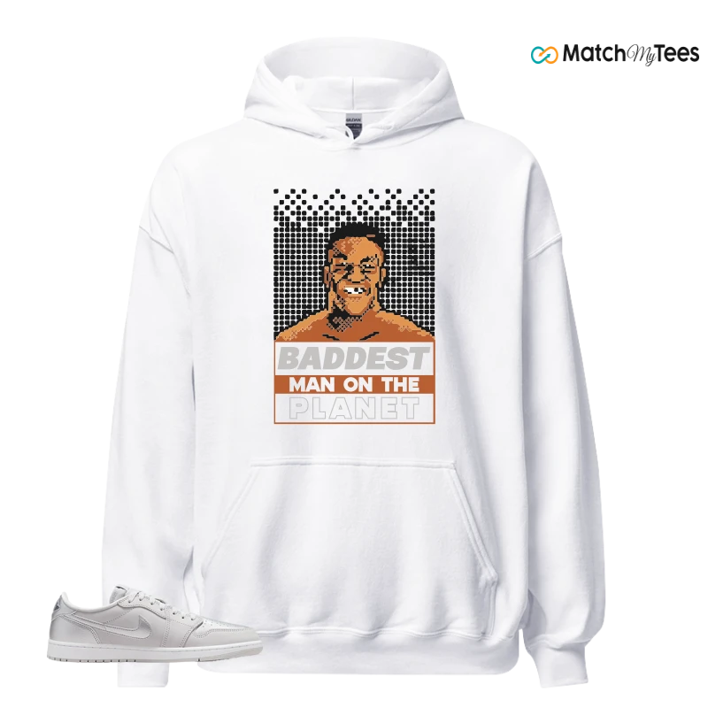 NIKE AIR JORDAN 1 LOW OG METALLIC SILVER SNEAKER Matching Tees hoodie
