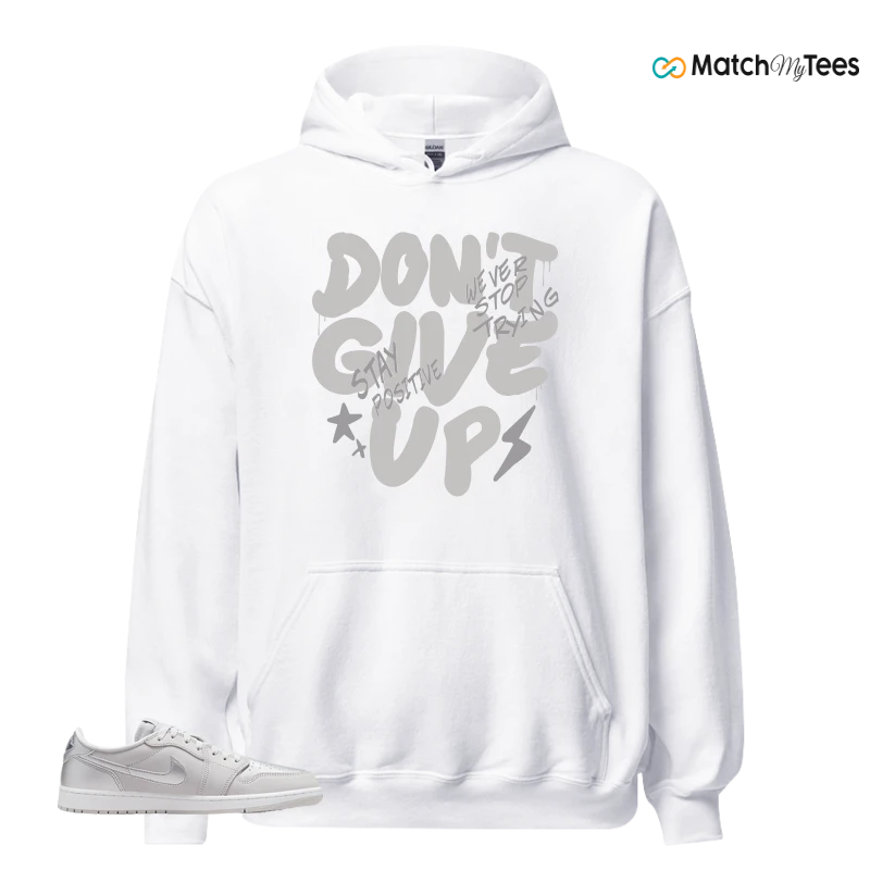 NIKE AIR JORDAN 1 LOW OG METALLIC SILVER SNEAKER Matching Tees hoodie