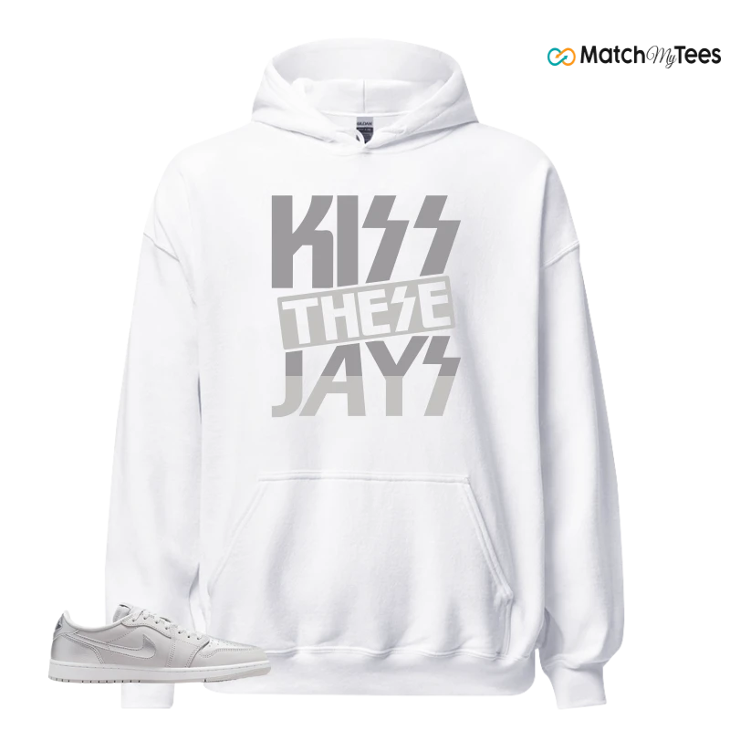 NIKE AIR JORDAN 1 LOW OG METALLIC SILVER SNEAKER Matching Tees hoodie