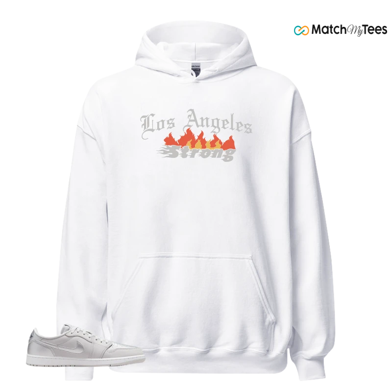 NIKE AIR JORDAN 1 LOW OG METALLIC SILVER SNEAKER Matching Tees hoodie