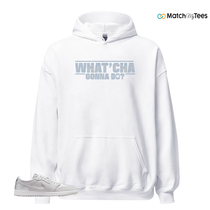 NIKE AIR JORDAN 1 LOW OG METALLIC SILVER SNEAKER Matching Tees hoodie