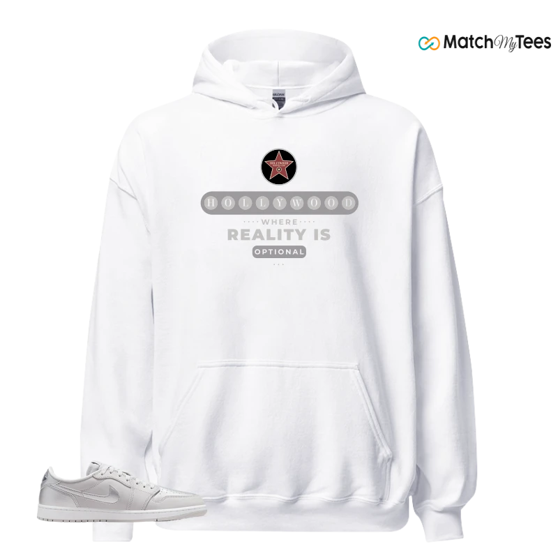 NIKE AIR JORDAN 1 LOW OG METALLIC SILVER SNEAKER Matching Tees Hoodie for Men