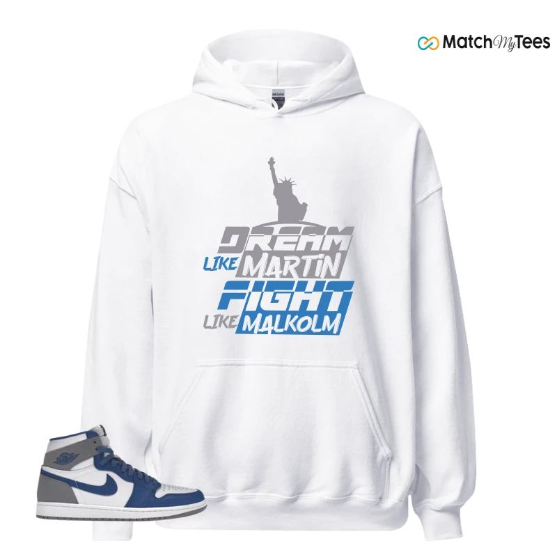 NIKE AIR JORDAN 1 RETRO HIGH OG TRUE BLUE SNEAKER Matching Tees hoodie