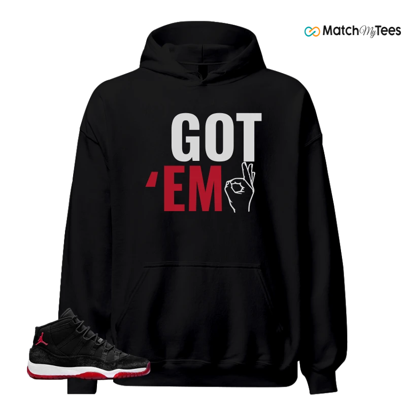 NIKE AIR JORDAN 11 BRED VELVET WMNS SNEAKER Matching Tees hoodie