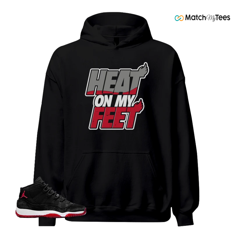 NIKE AIR JORDAN 11 BRED VELVET WMNS SNEAKER Matching Tees hoodie