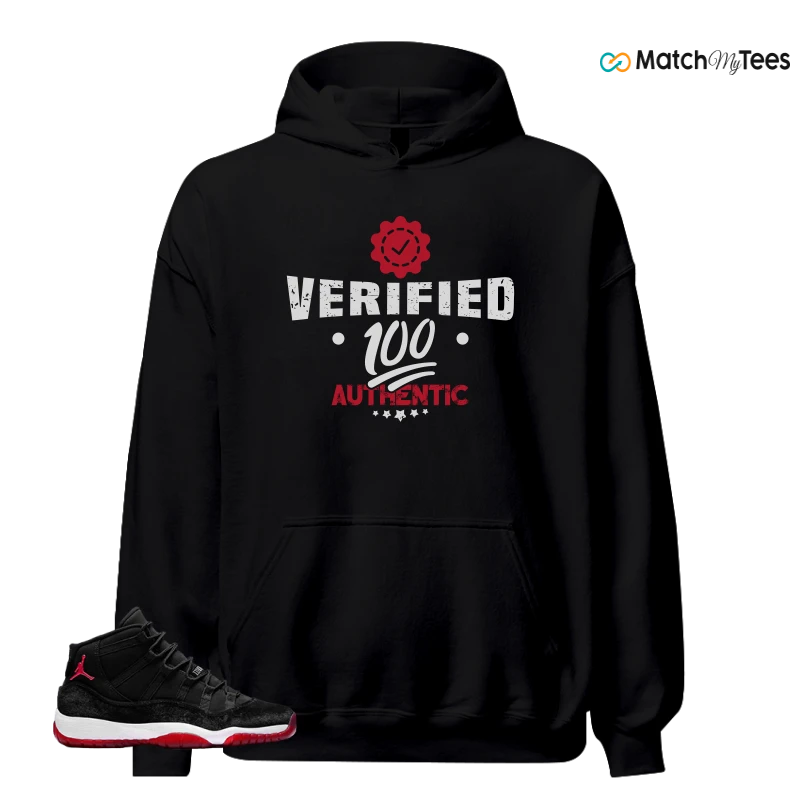 NIKE AIR JORDAN 11 BRED VELVET WMNS SNEAKER Matching Tees hoodie