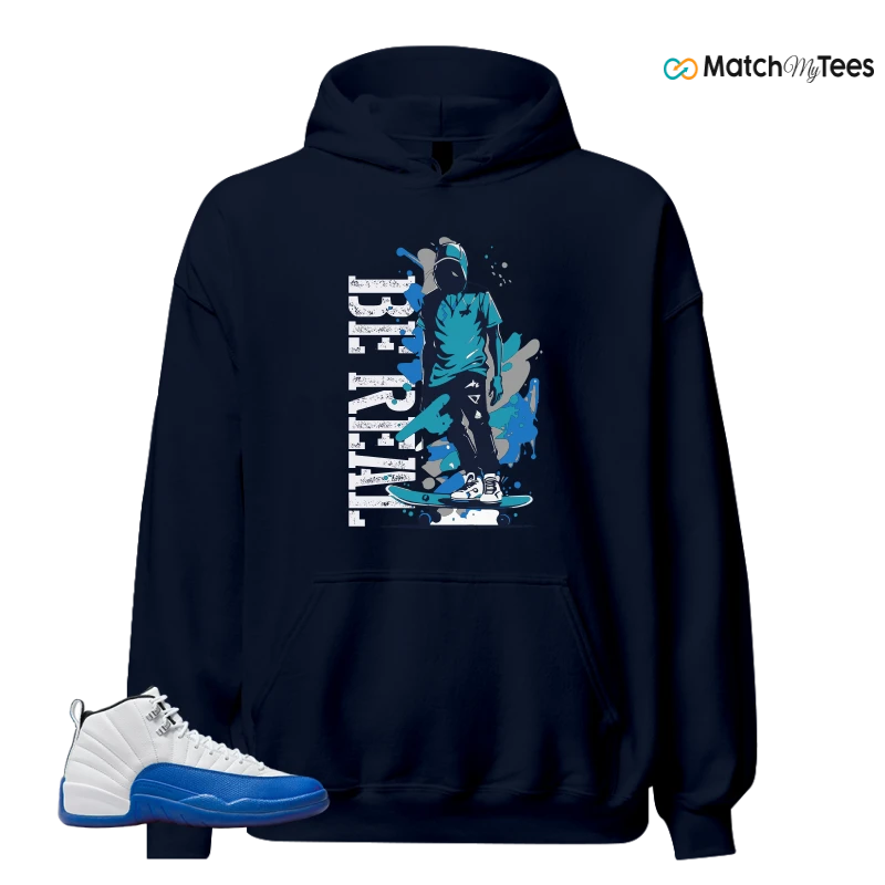 NIKE AIR JORDAN 12 BLUEBERRY SNEAKER Matching Tees Hoodie for Men