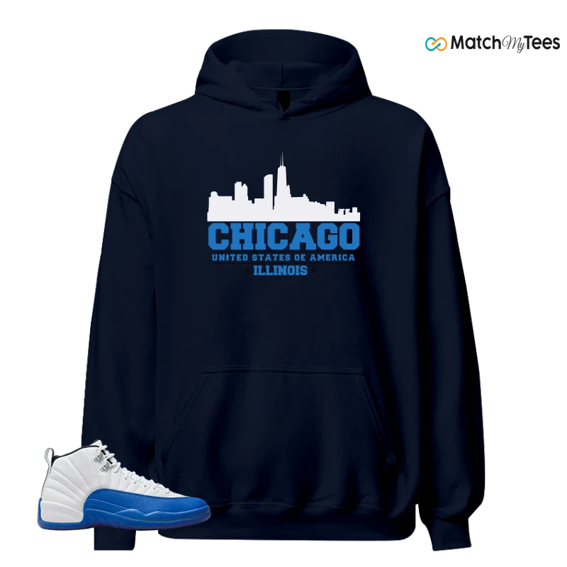 NIKE AIR JORDAN 12 BLUEBERRY SNEAKER Matching Tees hoodie