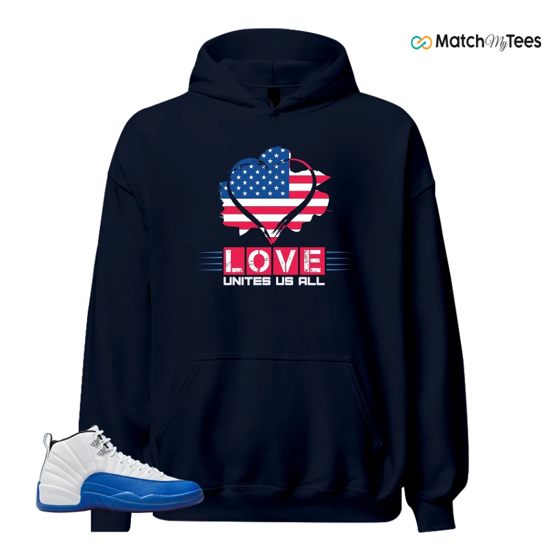 NIKE AIR JORDAN 12 BLUEBERRY SNEAKER Matching Tees hoodie