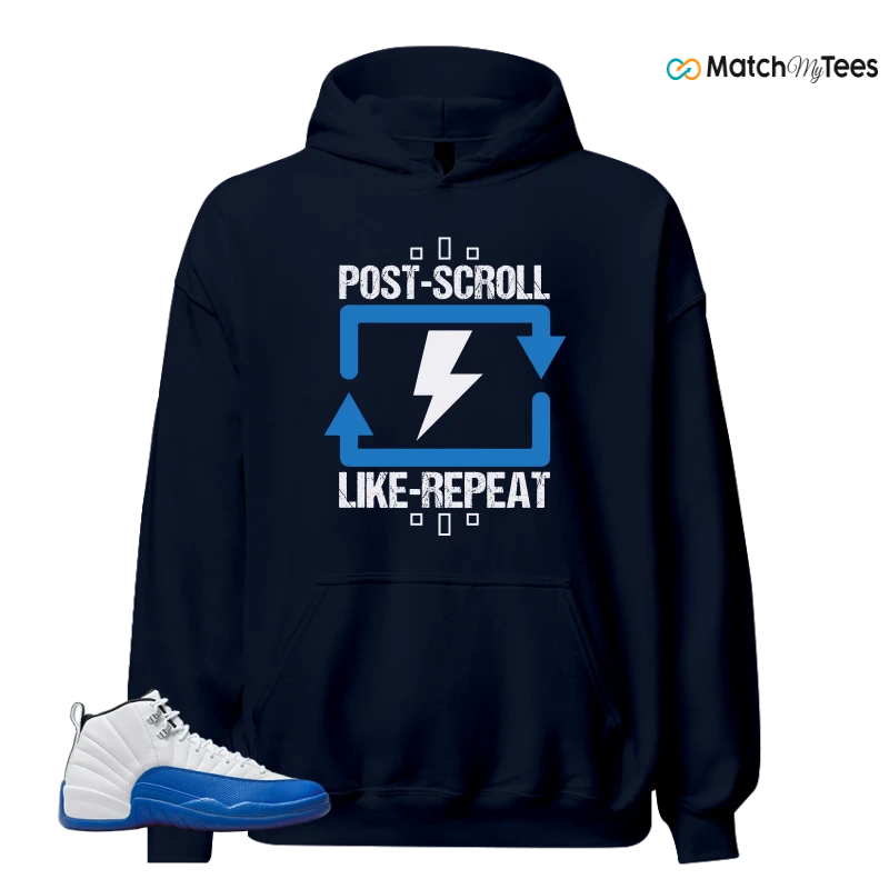 NIKE AIR JORDAN 12 BLUEBERRY SNEAKER Matching Tees hoodie