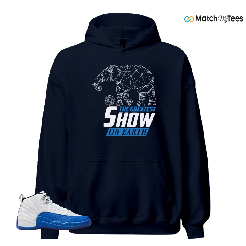 NIKE AIR JORDAN 12 BLUEBERRY SNEAKER Matching Tees hoodie