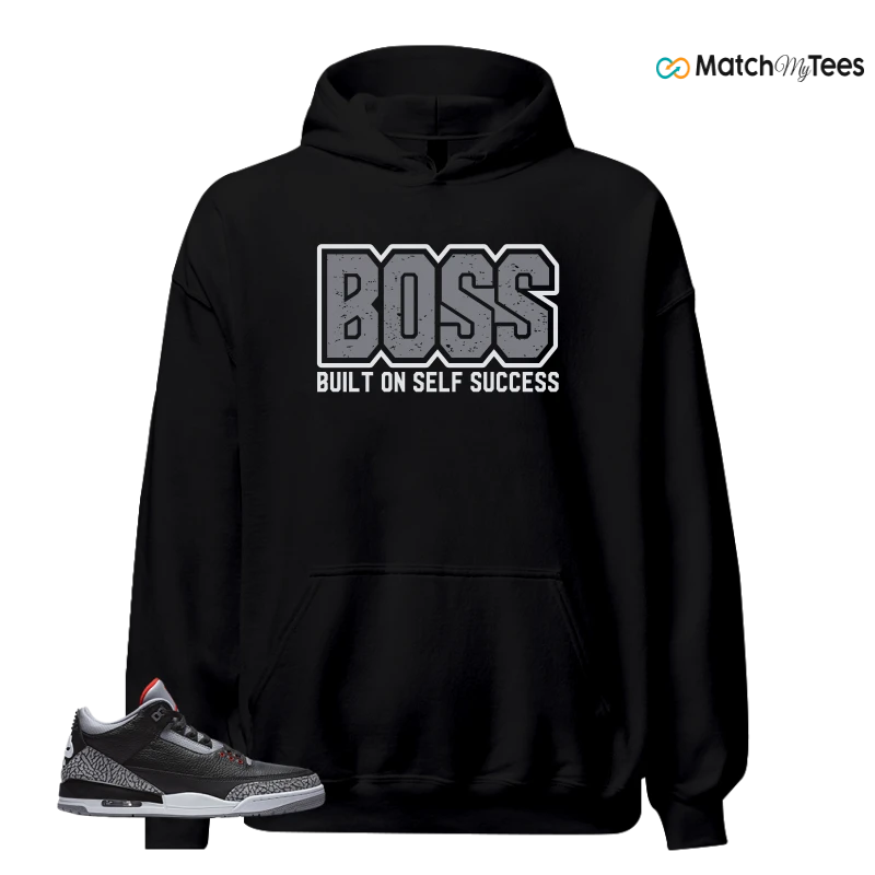 NIKE AIR JORDAN 3 BLACK CEMENT REIMAGINED SNEAKER Matching Tees hoodie