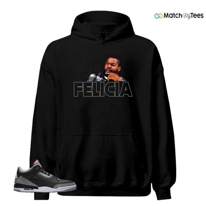 NIKE AIR JORDAN 3 BLACK CEMENT REIMAGINED SNEAKER Matching Tees hoodie