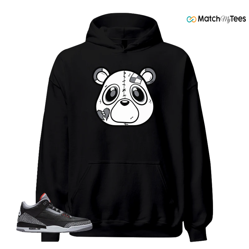 NIKE AIR JORDAN 3 BLACK CEMENT REIMAGINED SNEAKER Matching Tees hoodie