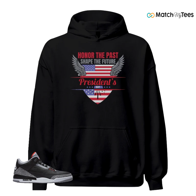 NIKE AIR JORDAN 3 BLACK CEMENT REIMAGINED SNEAKER Matching Tees hoodie