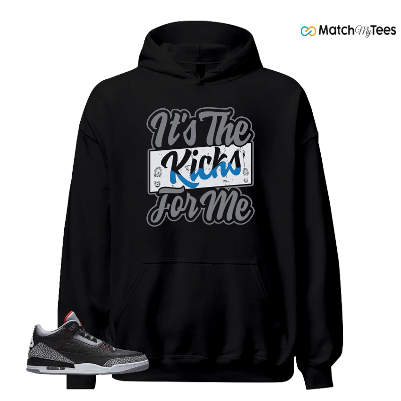 NIKE AIR JORDAN 3 BLACK CEMENT REIMAGINED SNEAKER Matching Tees hoodie