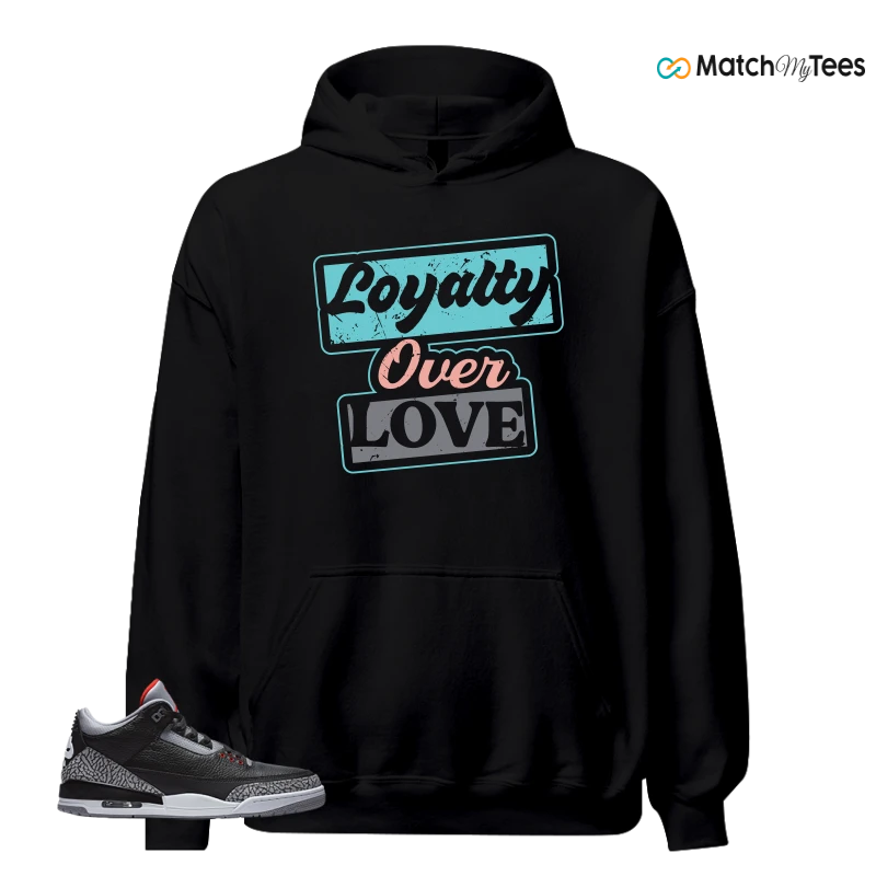 NIKE AIR JORDAN 3 BLACK CEMENT REIMAGINED SNEAKER Matching Tees hoodie