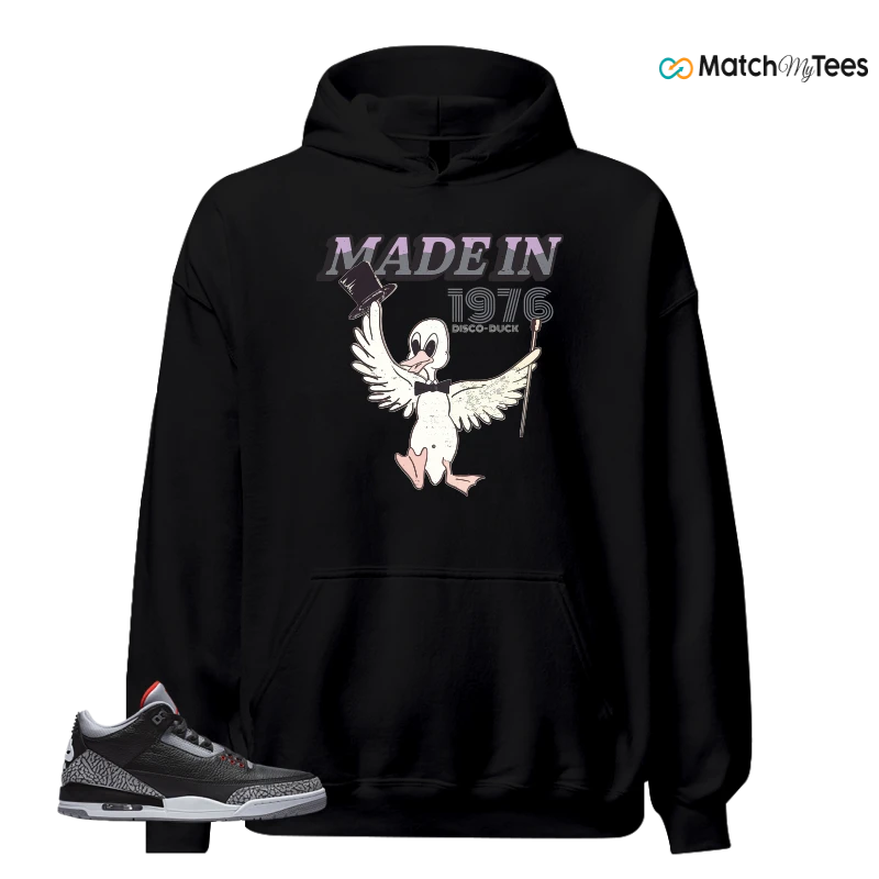 NIKE AIR JORDAN 3 BLACK CEMENT REIMAGINED SNEAKER Matching Tees hoodie