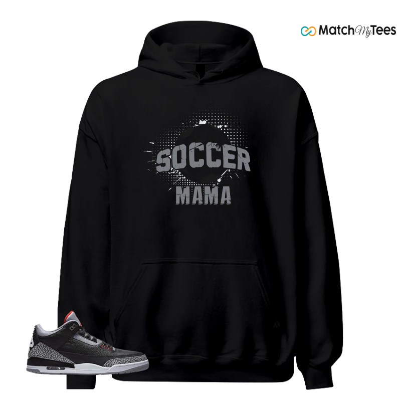 NIKE AIR JORDAN 3 BLACK CEMENT REIMAGINED SNEAKER Matching Tees hoodie