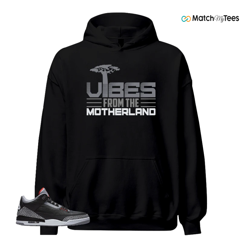 NIKE AIR JORDAN 3 BLACK CEMENT REIMAGINED SNEAKER Matching Tees hoodie
