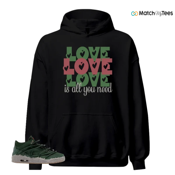 NIKE AIR JORDAN 3 TEYANA TAYLOR CONCRETE ROSE SNEAKER/FIR/FIRE RED/VICTORY GREEN/CEMENT GREY/METALLIC GOLD/GUM MEDIUM BROWN matching Hoodie