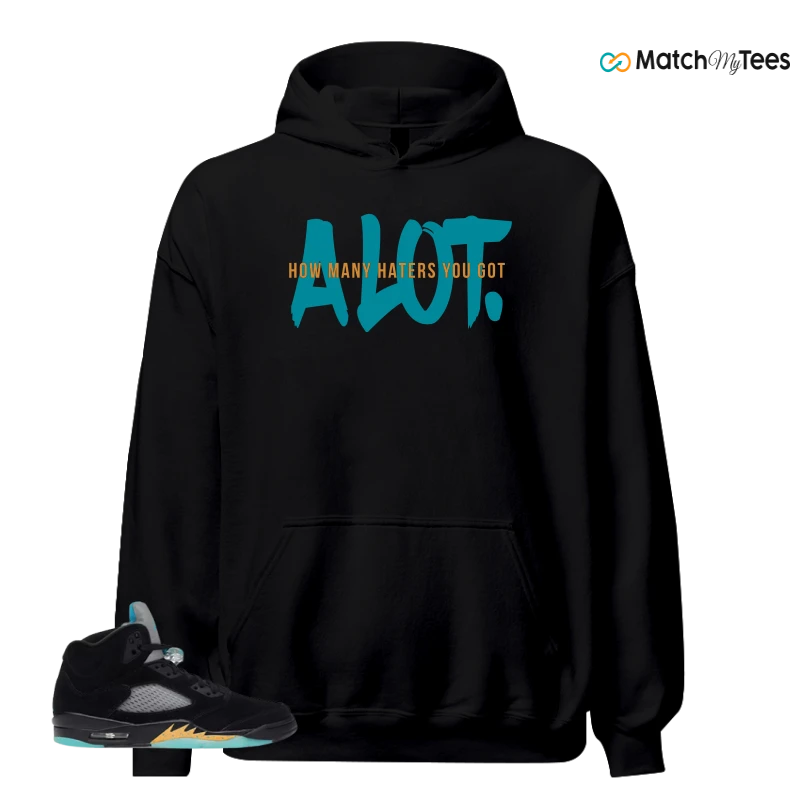 NIKE AIR JORDAN 5 RETRO AQUA SNEAKER Matching Tees hoodie