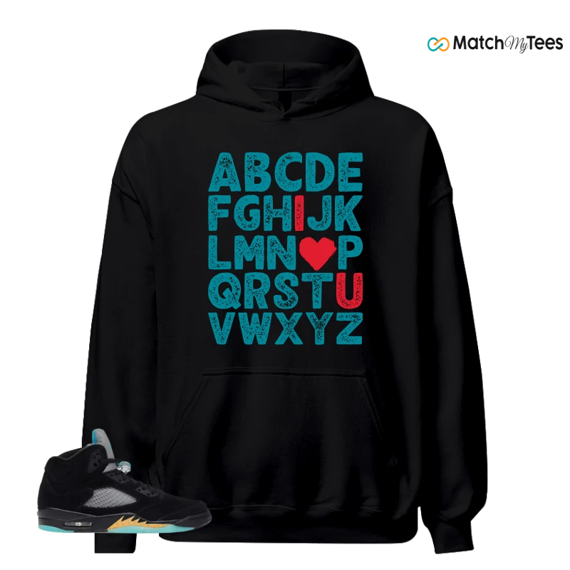 NIKE AIR JORDAN 5 RETRO AQUA SNEAKER Matching Tees hoodie