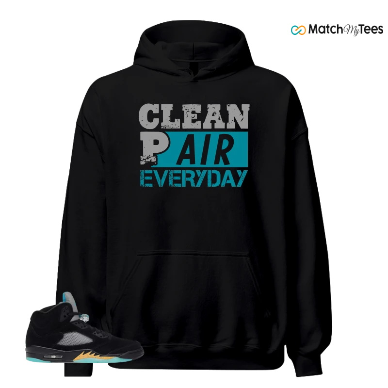 NIKE AIR JORDAN 5 RETRO AQUA SNEAKER Matching Tees hoodie