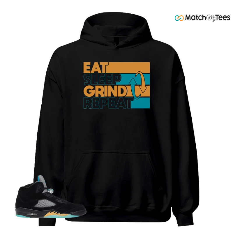NIKE AIR JORDAN 5 RETRO AQUA SNEAKER Matching Tees hoodie